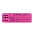 Nevs CMA Hrly IV Tubing - Set 24 Hours Only 15/16"x3" Flr Pink w/Blk NTUBE-4364PF